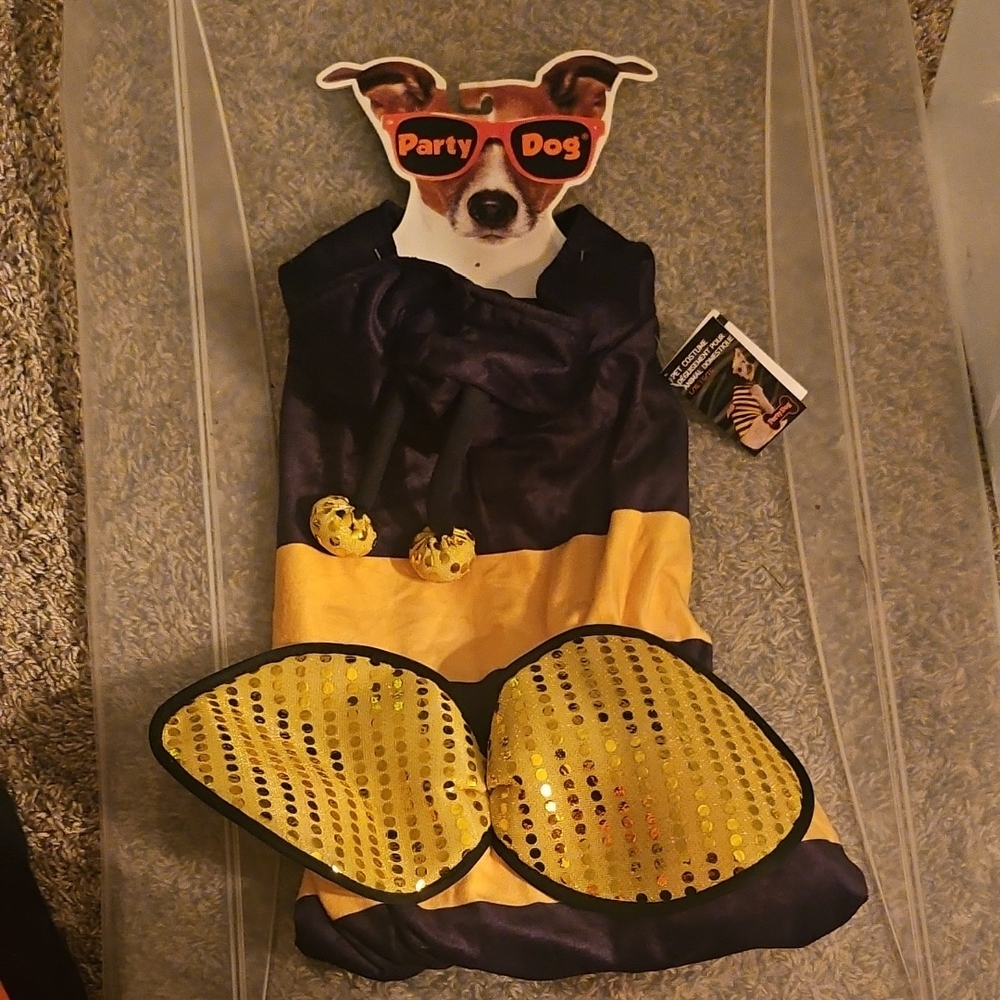 Party Dog Costume with Sequins